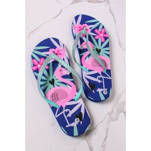 Modro-růžové pantofle Tropical