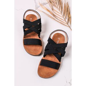Černé nízké sandály Dalary