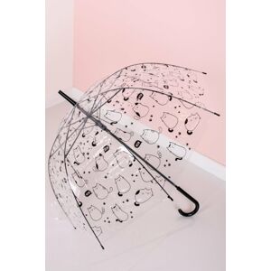Černo-transparentní deštník Pusheen