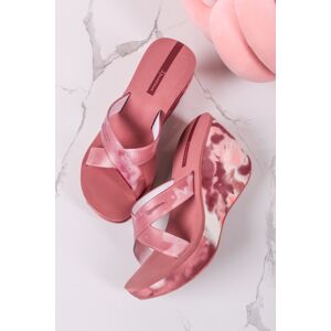 Růžové platformové pantofle Lipstick Straps VII