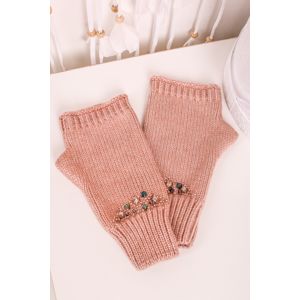 Růžové rukavice bez prstů Talya