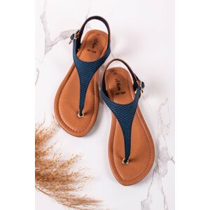 Tmavě modré nízké sandály 5-28126