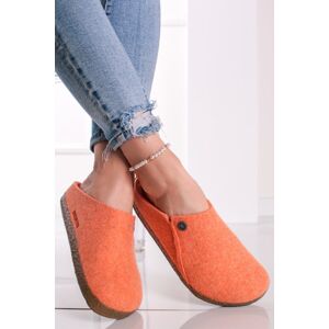 Oranžové pantofle Zermatt Shearling Wool Felt