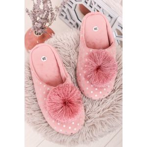 Růžové pantofle s puntíky Dotsy