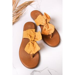 Žluté nízké sandály Canella