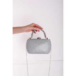 Stříbrná společenská kabelka do ruky Betty