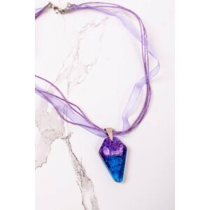 Modro-fialový handmade náhrdelník z pryskyřice Water Breath