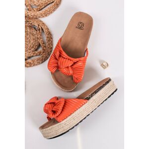Oranžové platformové pantofle Verone