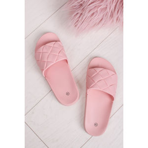 Světle růžové gumené pantofle Odisse