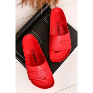 Červené gumové pantofle Barbados Eva