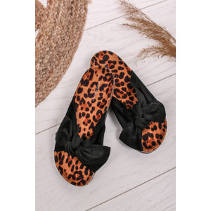 Černo-leopardí semišové pantofle Shelby