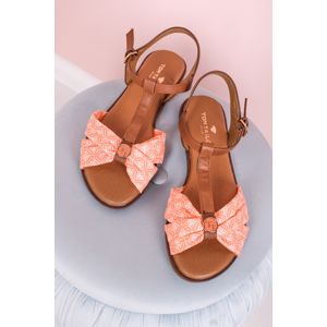 Oranžovo-hnědé nízké sandály 1193905