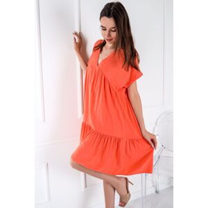 Oranžové krátke šaty Leali