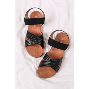 Černé nízké sandály Donella