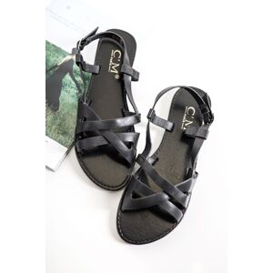 Černé nízké sandály Mirthe
