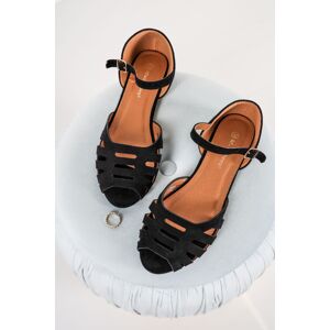 Černé nízké sandály Poppy