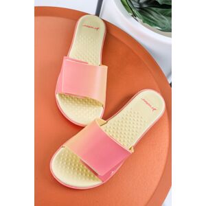 Růžovo-žluté gumové pantofle Pool Slide III
