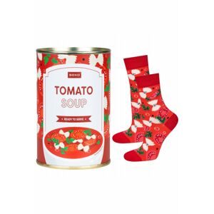 Vícebarevné vzorované ponožky v plechovce Tomato Soup