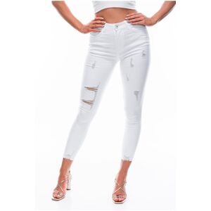 Bílé bavlněné kalhoty PLR152