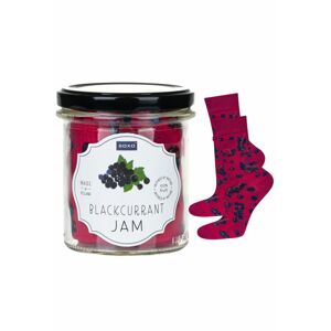 Bordové vzorované ponožky ve sklenici Blackcurrant Jam