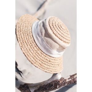 Béžovo-smetanový slaměný klobouk Alina