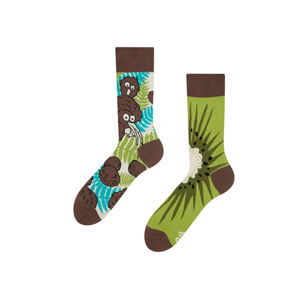Hnědo-zelené ponožky Kiwi