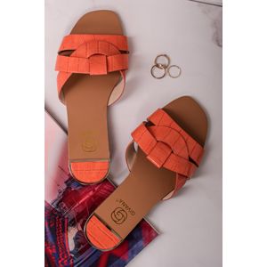 Oranžové nízké pantofle Erna