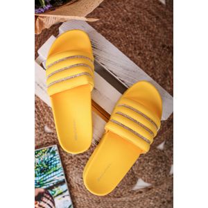 Žluté platformové pantofle Sabine