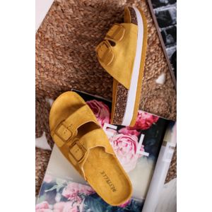 Žluté platformové pantofle Doriana