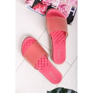 Béžovo-růžové gumené pantofle Wave