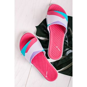 Růžovo-bílé gumové pantofle Splash Slide