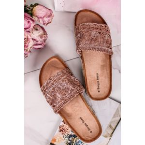 Růžovozlaté pantofle Rosemary