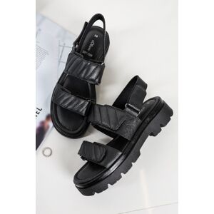 Černé nízké sandály 5-28703