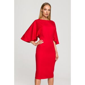 Červené šaty s širokými rukávy M700