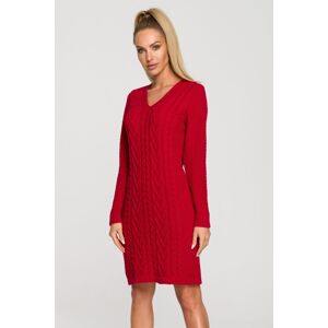 Červené svetrové šaty M713