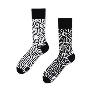 Černo-bílé ponožky Black Maze