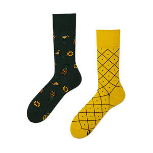 Zeleno-žluté ponožky Pineapples