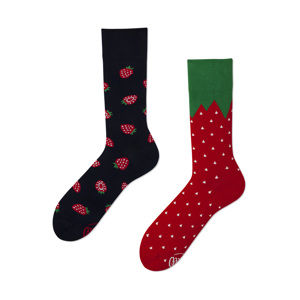 Červeno-černé ponožky Strawberries