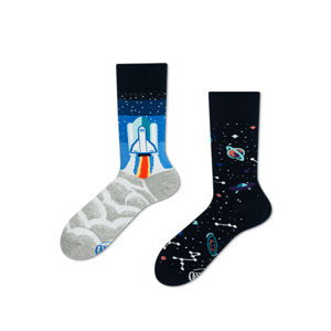 Modro-šedé ponožky Space Trip