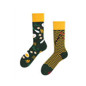 Žluto-zelené ponožky Ramen Noodles