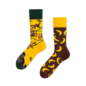 Žluto-hnědé ponožky Monkey Business
