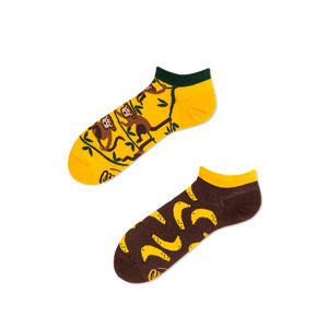 Žluto-hnědé kotníkové ponožky Monkey Business Low