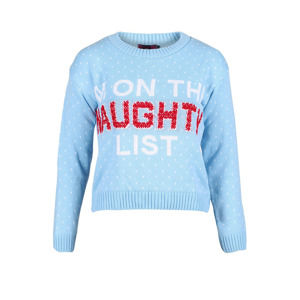 Modrý svetr Naughty List