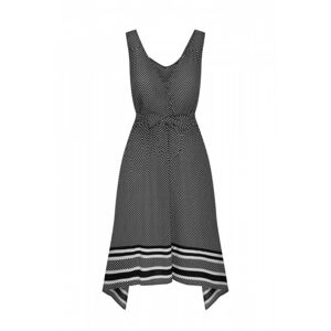 Černo-bílé vzorované šaty 583