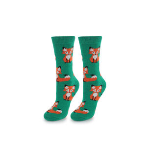 Oranžovo-zelené ponožky Angora No Terry R31