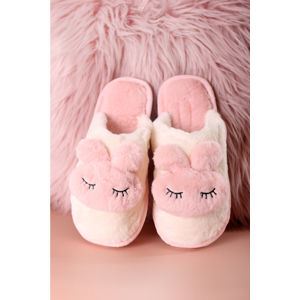 Smetanovo-růžové pantofle Bunny