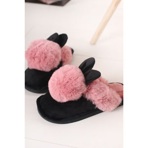 Černo-růžové pantofle Mignon