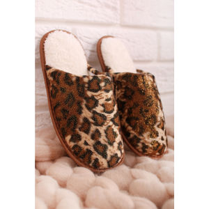 Hnědé leopardí pantofle Jane
