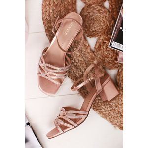 Růžovozlaté sandály Albisano