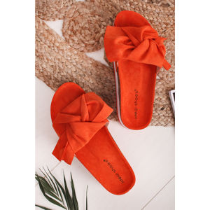 Oranžové platformové pantofle Tracey